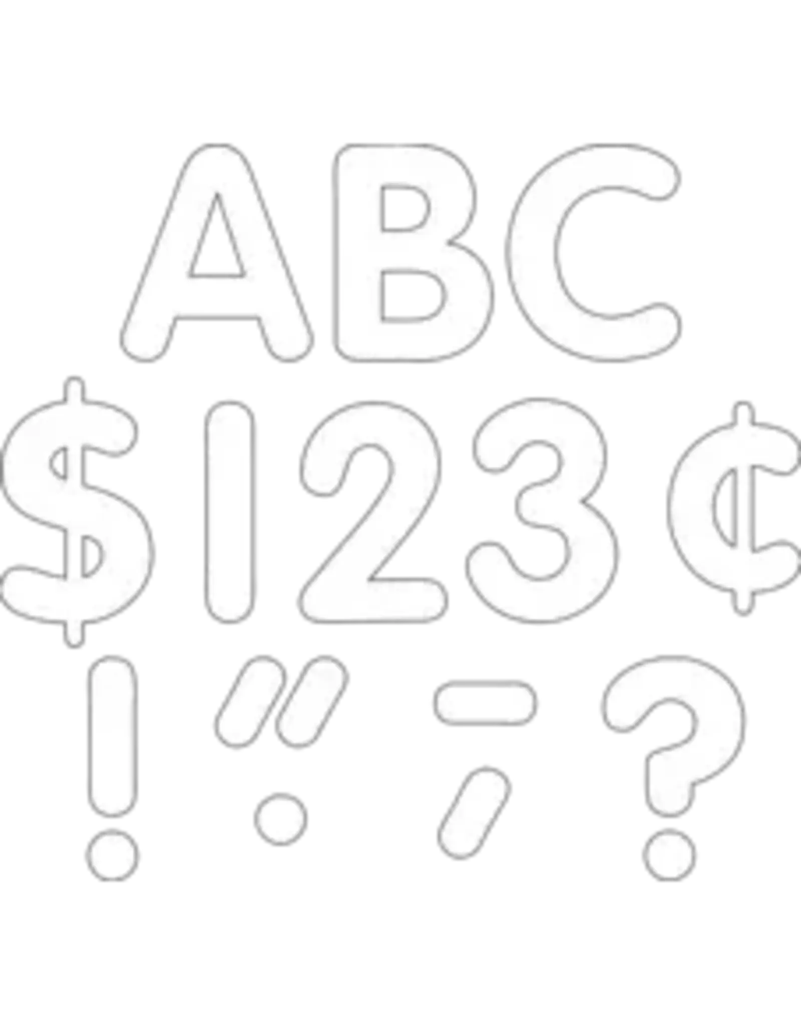 CLASSIC READY LETTERS: 4" WHITE