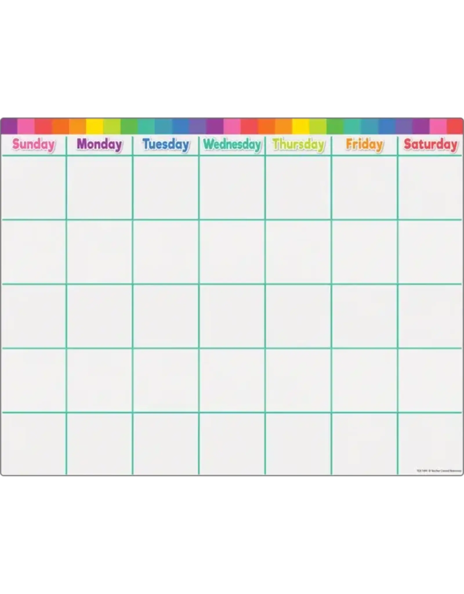 WIPE OFF CALENDER: COLORFUL 17"X22"