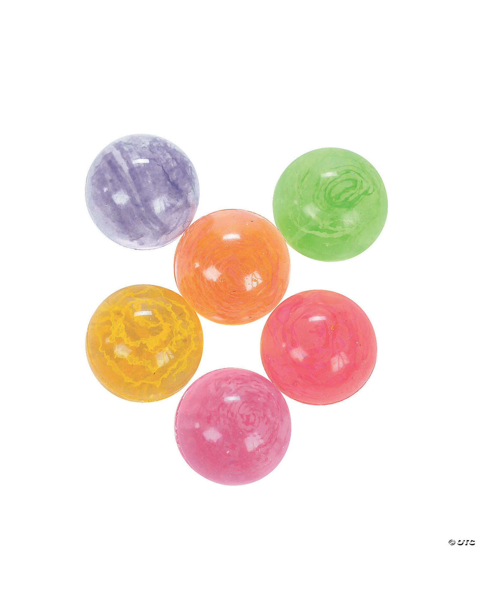 NEON CONFETTI BOUNCING BALLS 35MM 12 PIECES