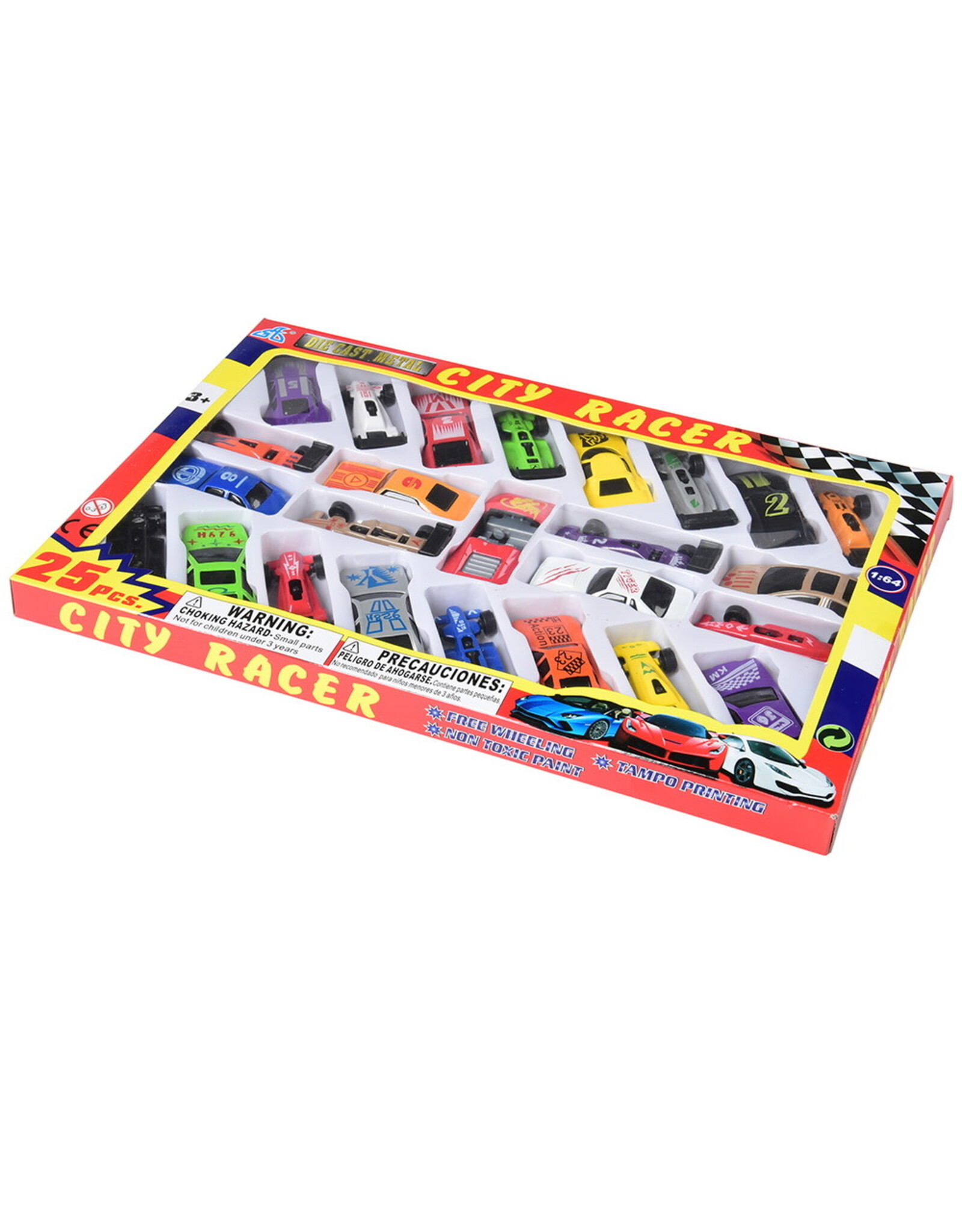 DIE CAST RACE CAR SET - 25 PACK