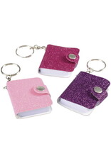 KEY-CHAIN MINI GLITTER NOTEBOOK 12 PACK