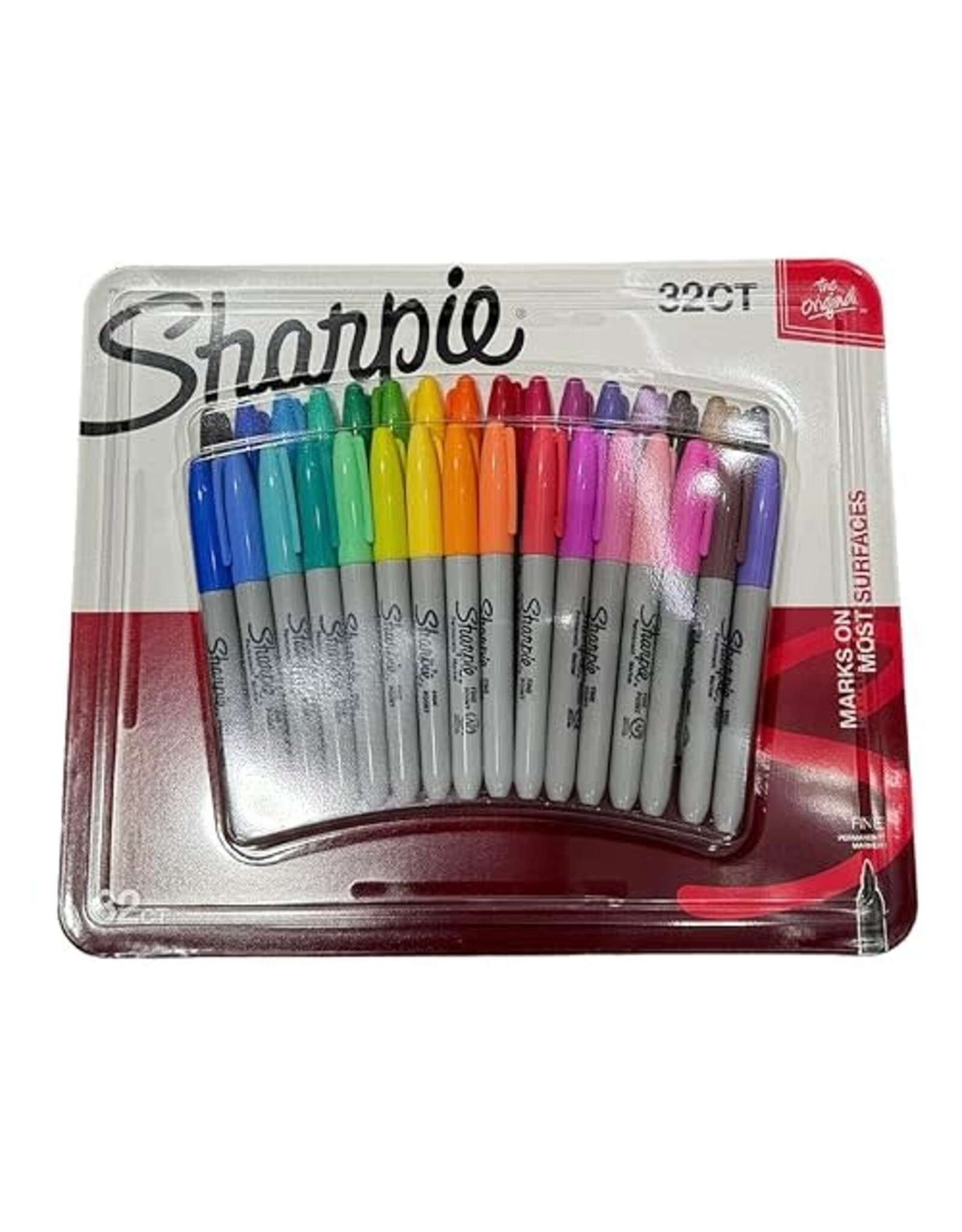 Sharpie MARKERS - SHARPIE FINE POINT ASSORTED COLORS - 32 PACK