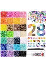 BEDAZZLE RESIN RHINETONE  KIT 28 COLORS 32,000 PIECES