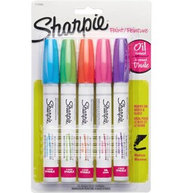 SHARPIE PAINT MARKER - MEDIUM POINT ASSORTED COLORS  - 5 PACK