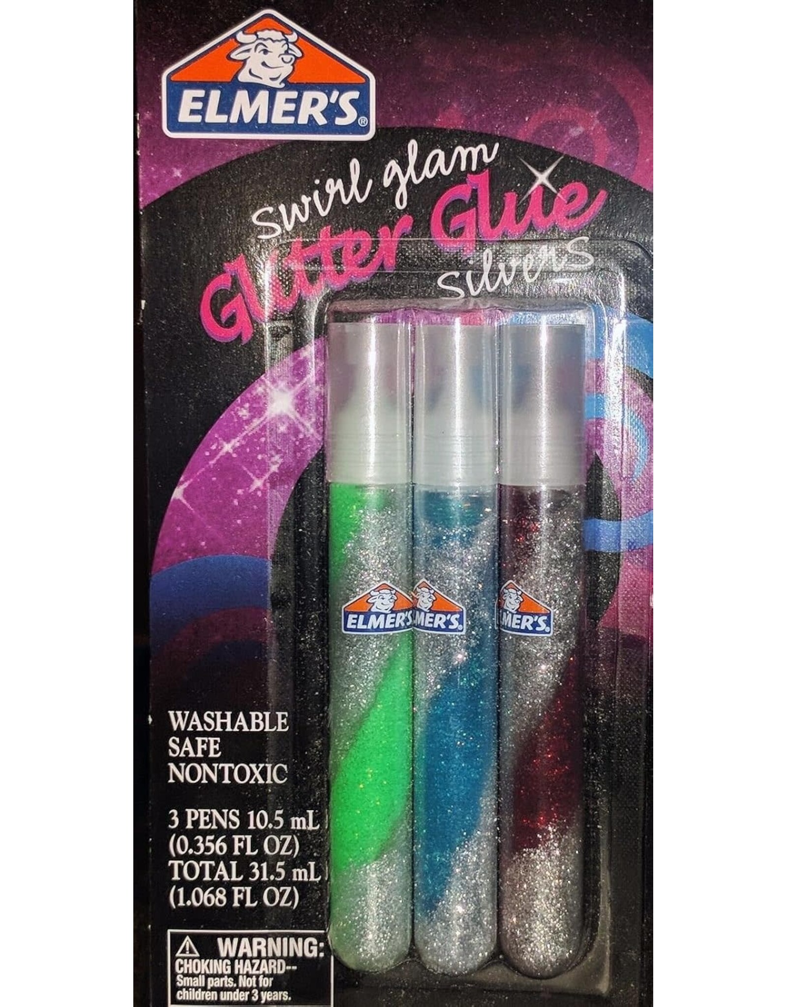 ELMER'S ELMER'S SWIRL GLAM GLITTER GLUE - 3 PACK