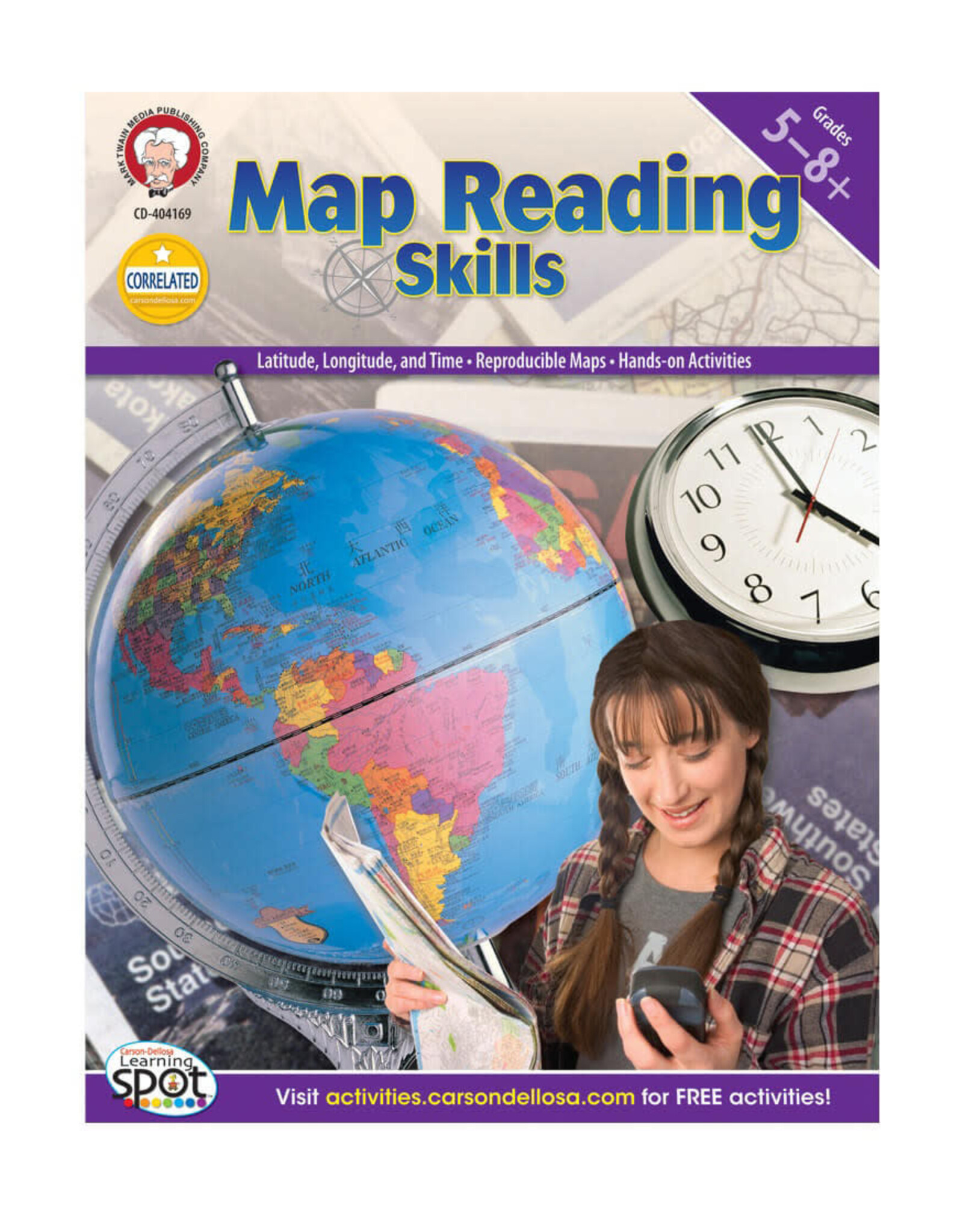MAP READING SKILLS - RESOURCE BOOK GRDS 5-8+ (76pgs)