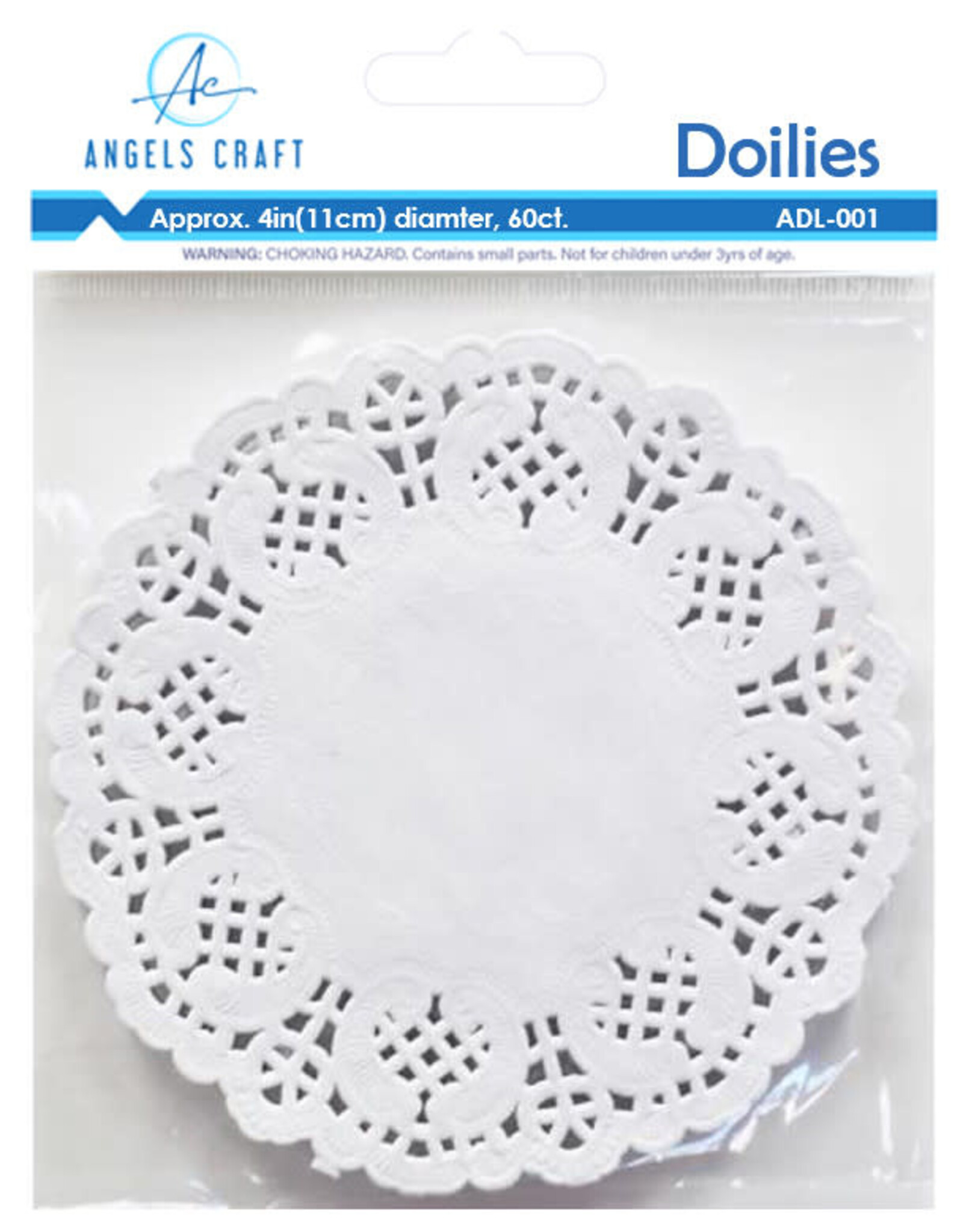 PAPER LACE DOILIES: 4" ROUND WHITE 60 PACK