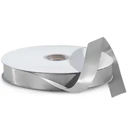 SATIN RIBBON: 3/8"x10 YARDS - SILVER