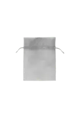 ORGANZA BAGS : 3"x4" SILVER 6 PACK