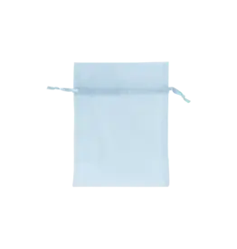 ORGANZA BAGS : 3"x4" LIGHT BLUE 6 PACK