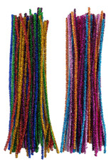 PIPE CLEANERS: 6MM X 12" - ASSORTED SPARKLE COLORS  40 PACK