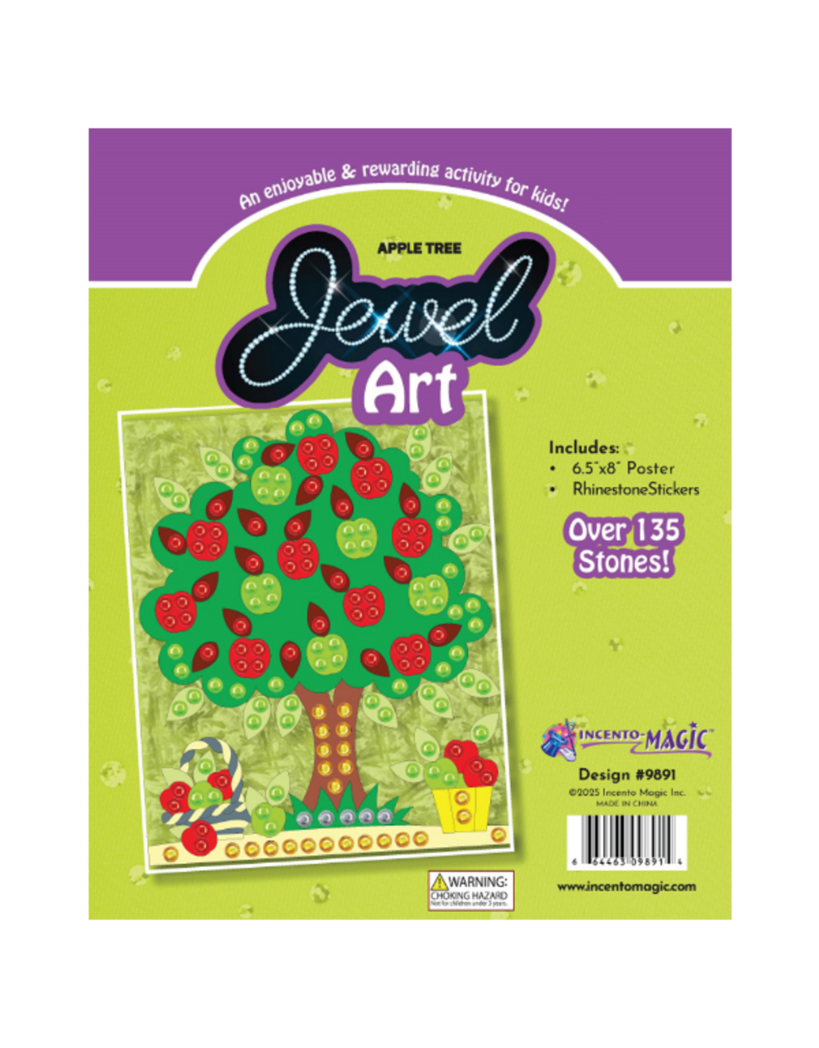 incento magic JEWEL ART: APPLE TREE  6.5"X8"