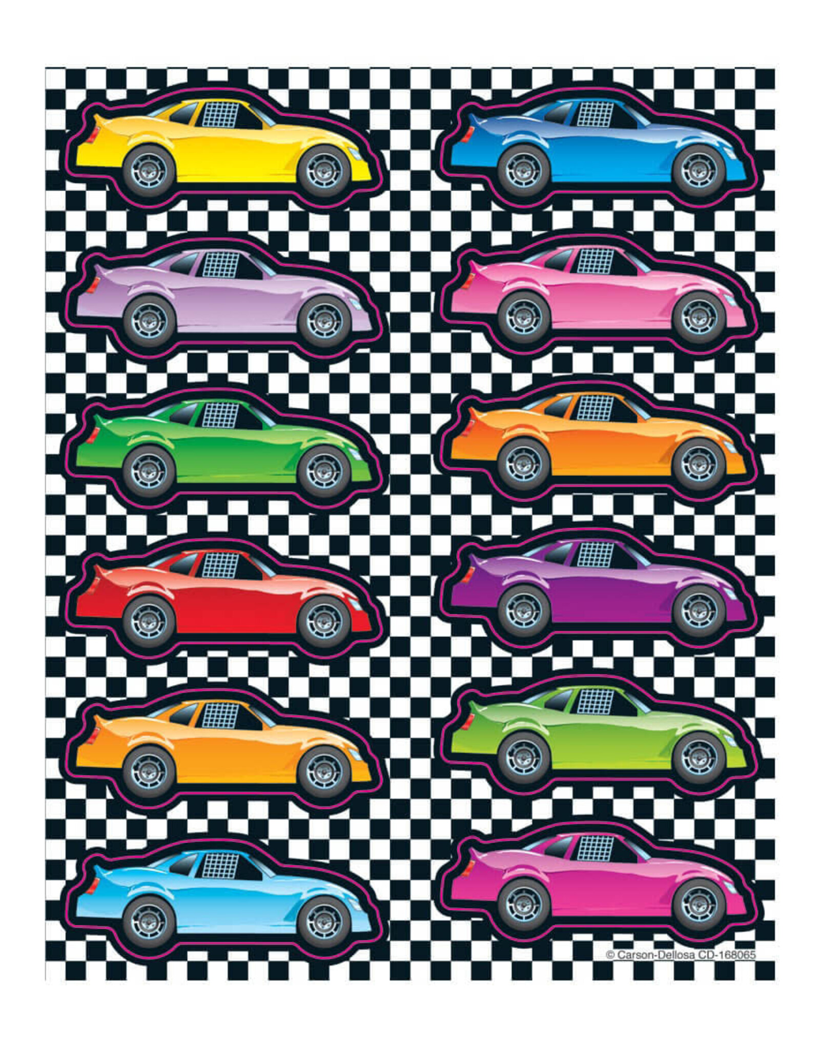 STICKERS: RACE CARS - 72 STICKERS
