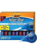 BIC WITE- OUT - CORRECTION TAPE  - 18 PACK