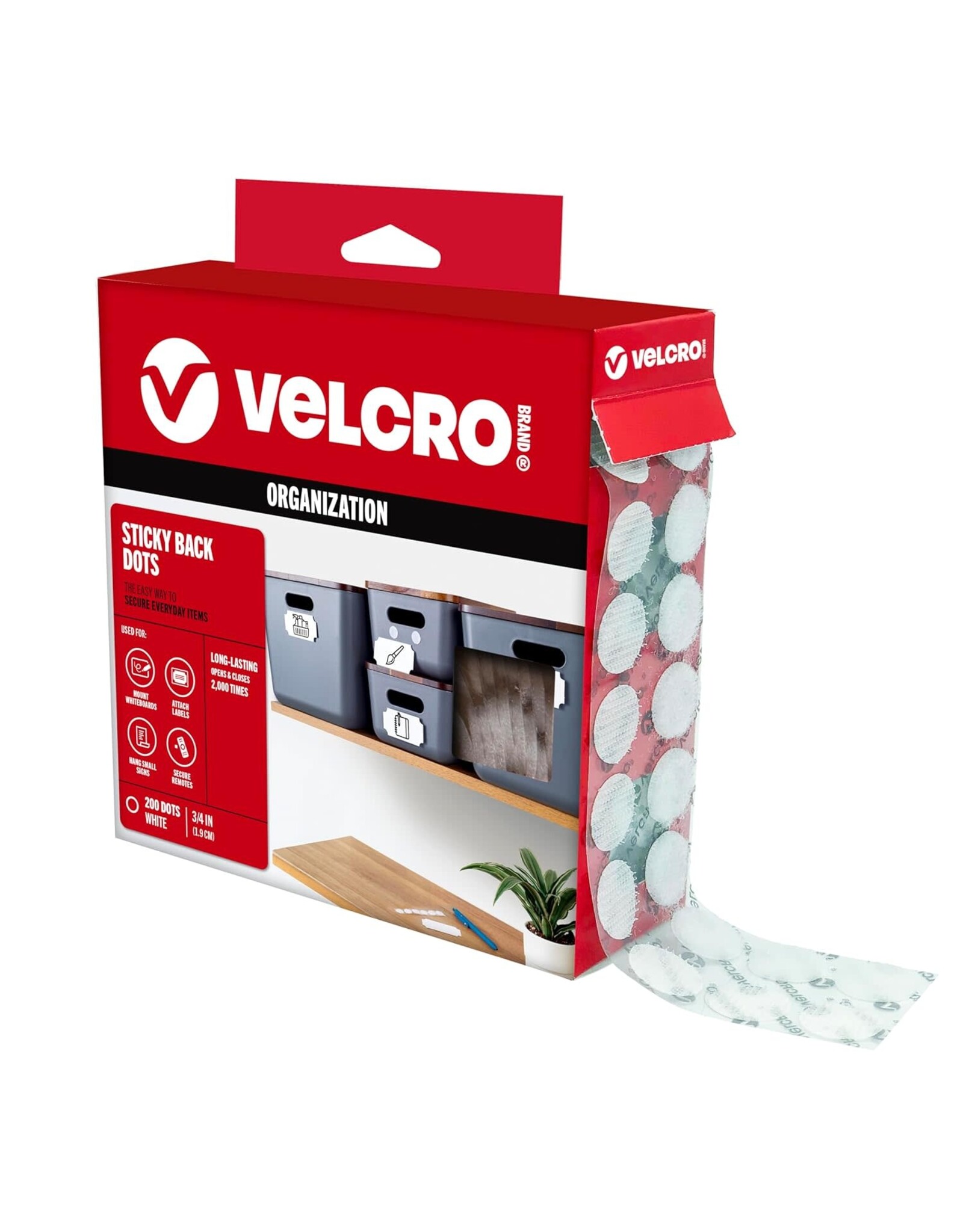VELCRO VELCRO BRAND COINS HOOK & LOOP  3/4" 200 SETS