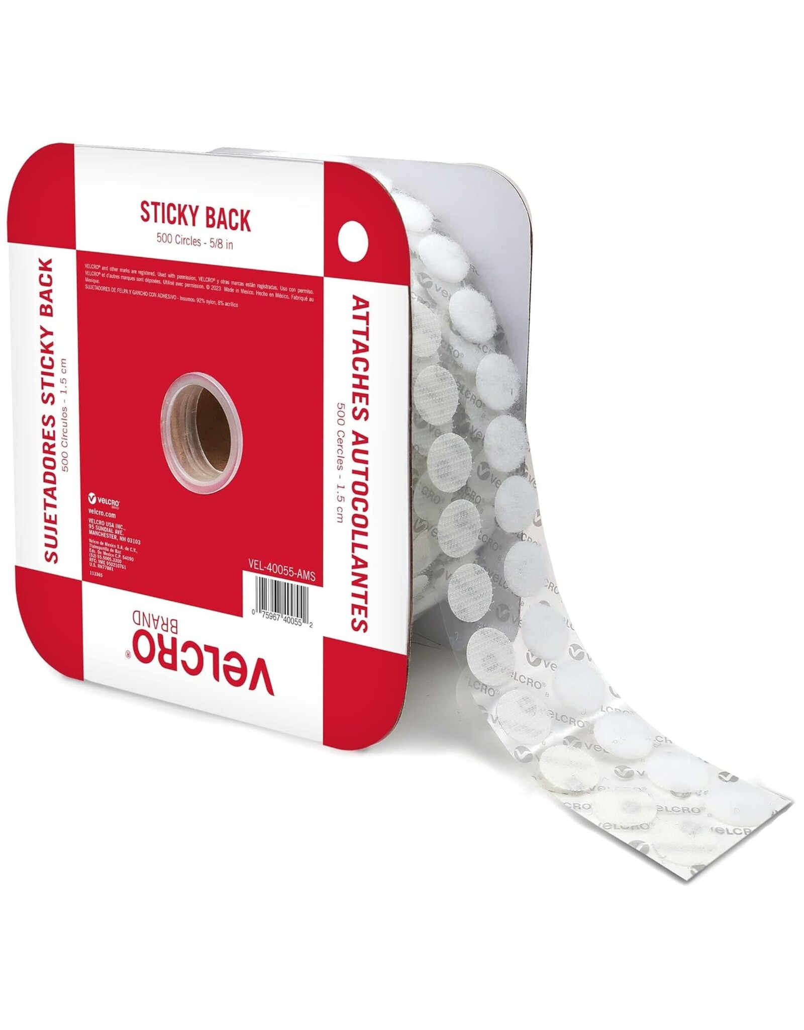 VELCRO VELCRO BRAND COINS HOOK & LOOP  5/8" 500 SETS