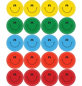 STICKERS: ASSORTED COLOR SMILES 1"x1" 120 PACK