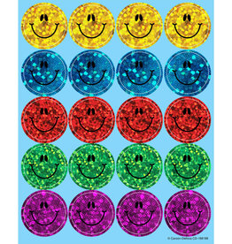 STICKERS: ASSORTED COLOR SPARKLE SMILES 80 PACK