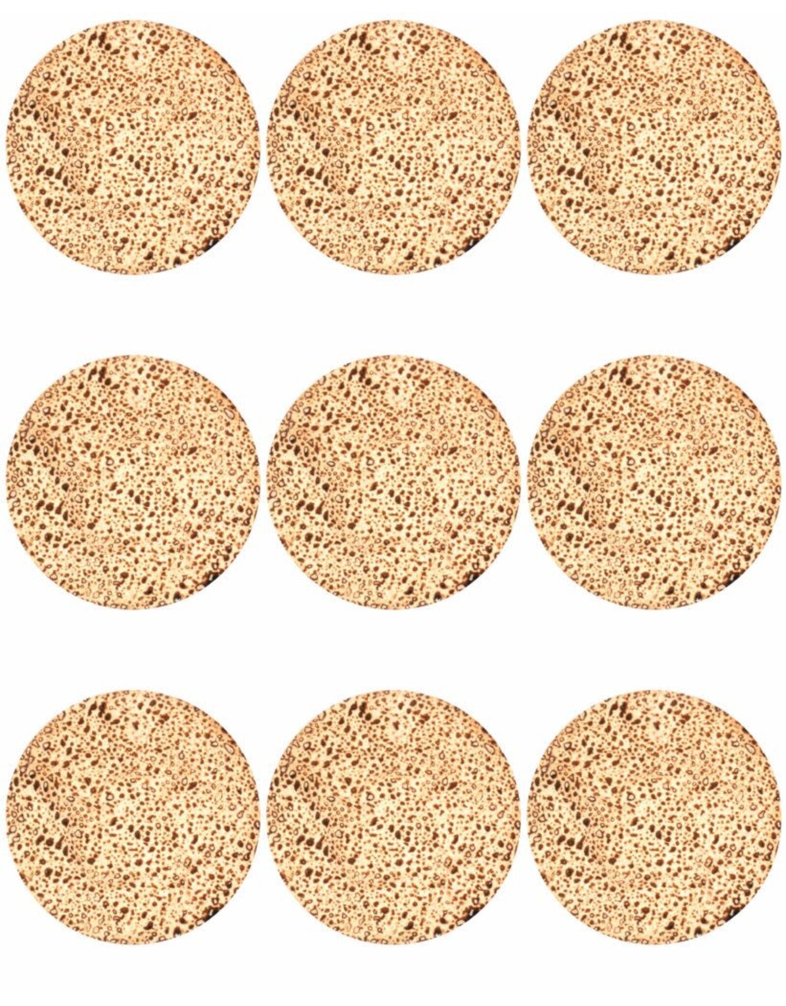 MATZAH STICKER 1 3/8"  9 PER SHEET - 6 SHEETS