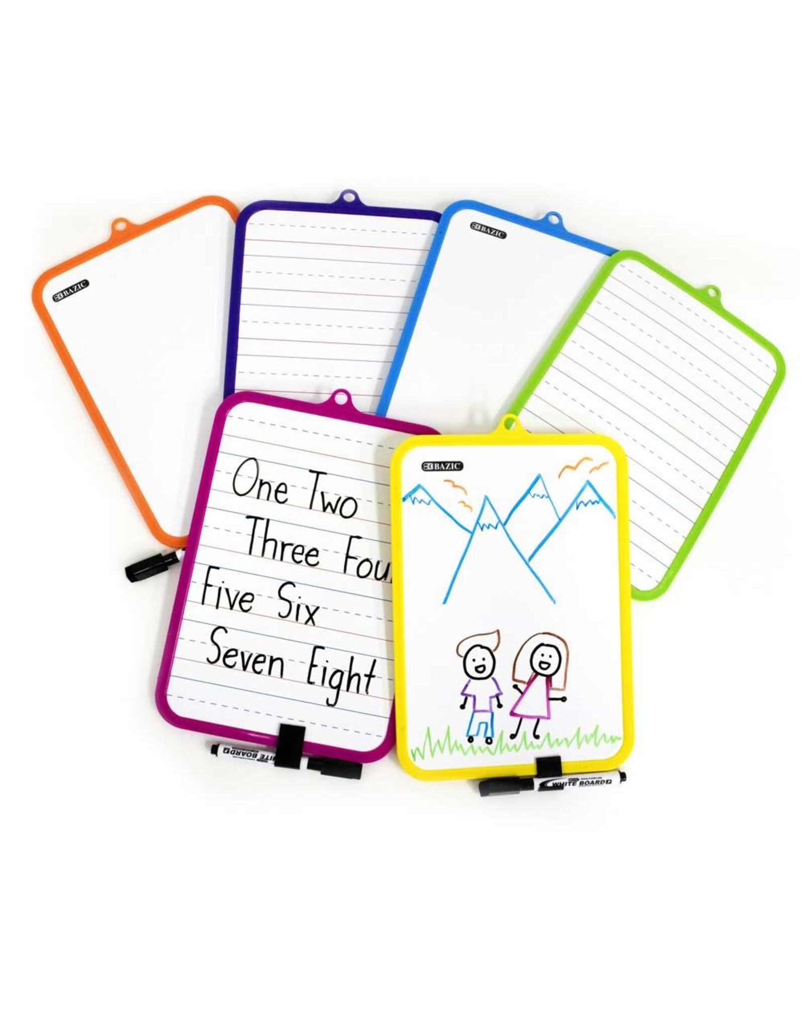 DOUBLE SIDED  DRY ERASE BOARD WITH MARKER 7.4"X10.3"
