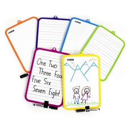 DOUBLE SIDED  DRY ERASE BOARD WITH MARKER 7.4"X10.3"