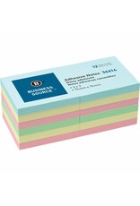 BUSINNESS SOURCE STICKY NOTE PAD PASTEL COLORS 3X3 - 12 PADS ( 1,200 SHEETS )