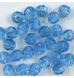 FACETED BEADS: 8MM LIGHT SAPPHIRE BLUE 900 PACK