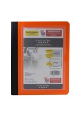 FIVE STAR COMPOSITION NOTEBOOK - 9 3/4"X7 1/2" WIDE RULED 120 SHEETS, WITH CLEAR COVER