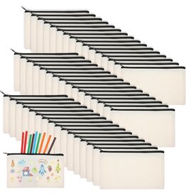 CANVAS PENCIL CASES - 10 PACK