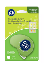 GLUE DOTS: REMOVABLE 3/8" WITH DISPENSOR  200 PACK