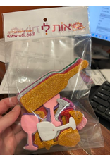 FOAM GLITTER CUTOUTS: 40 CUPS AND WINE 10 BOTTLES