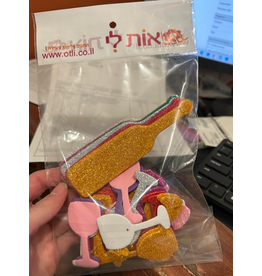 FOAM GLITTER CUTOUTS: 40 CUPS AND WINE 10 BOTTLES