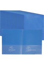 POLY FOLDER:  - 2 POCKET WITH VIEW PARENT-TEACHER COMMUNICATION - BLUE
