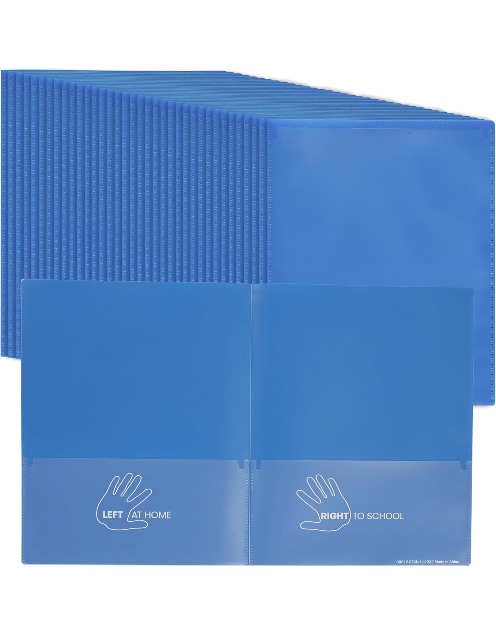 POLY FOLDER:  - 2 POCKET WITH VIEW PARENT-TEACHER COMMUNICATION - BLUE