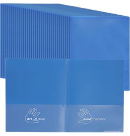 POLY FOLDER:  - 2 POCKET WITH VIEW PARENT-TEACHER COMMUNICATION - BLUE