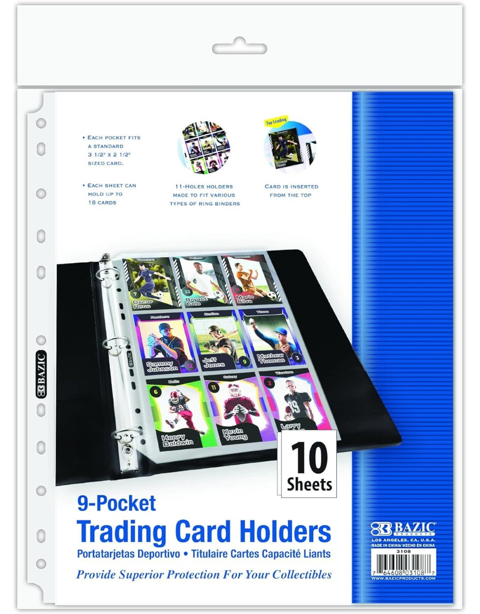 SHEET PROTECTOR - 9-POCKET TOP LOADING 10 PACK