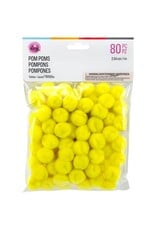 POM POMS: 1" YELLOW 80 PACK