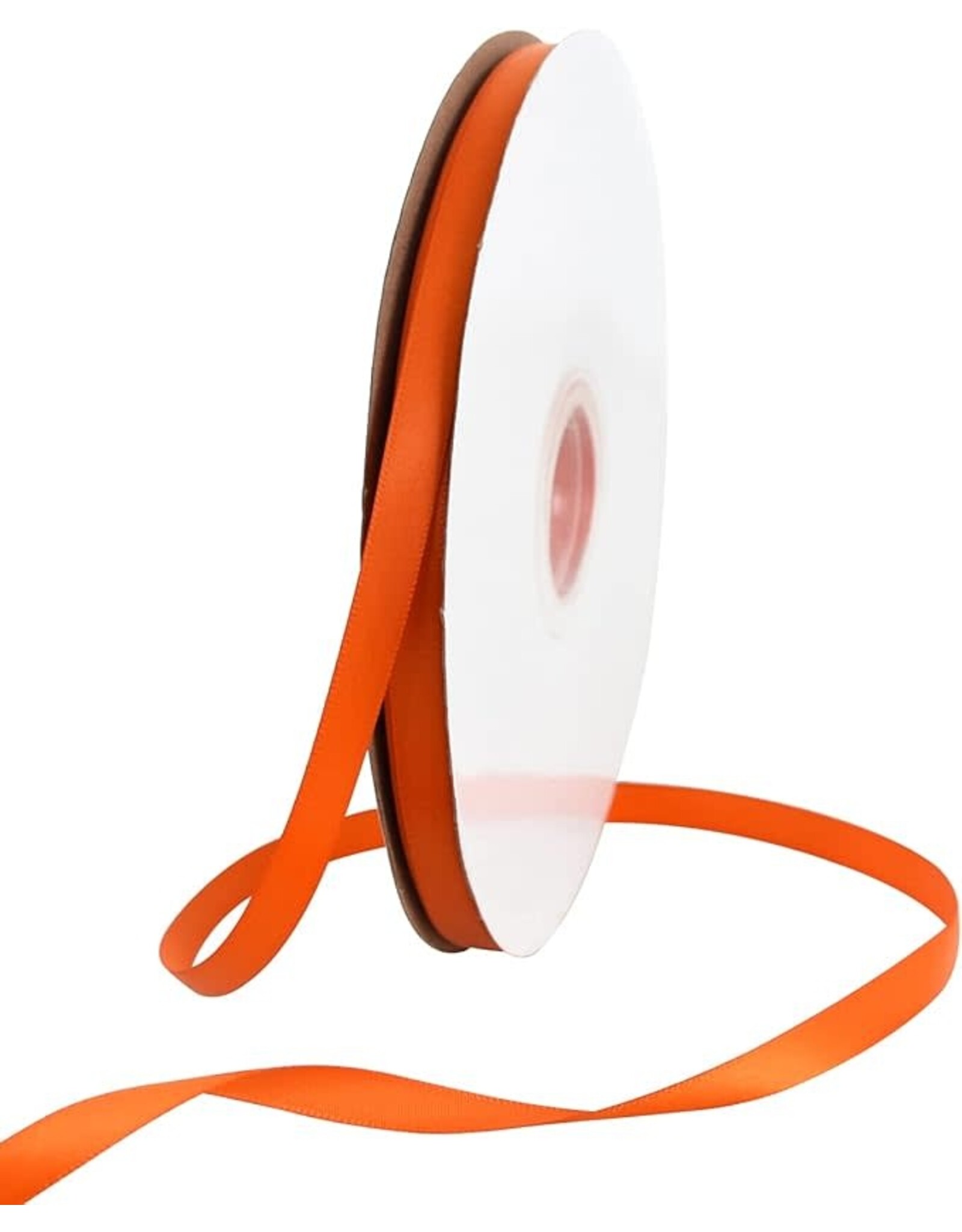 SATIN RIBBON: ORANGE 3/8"x 25 yrd