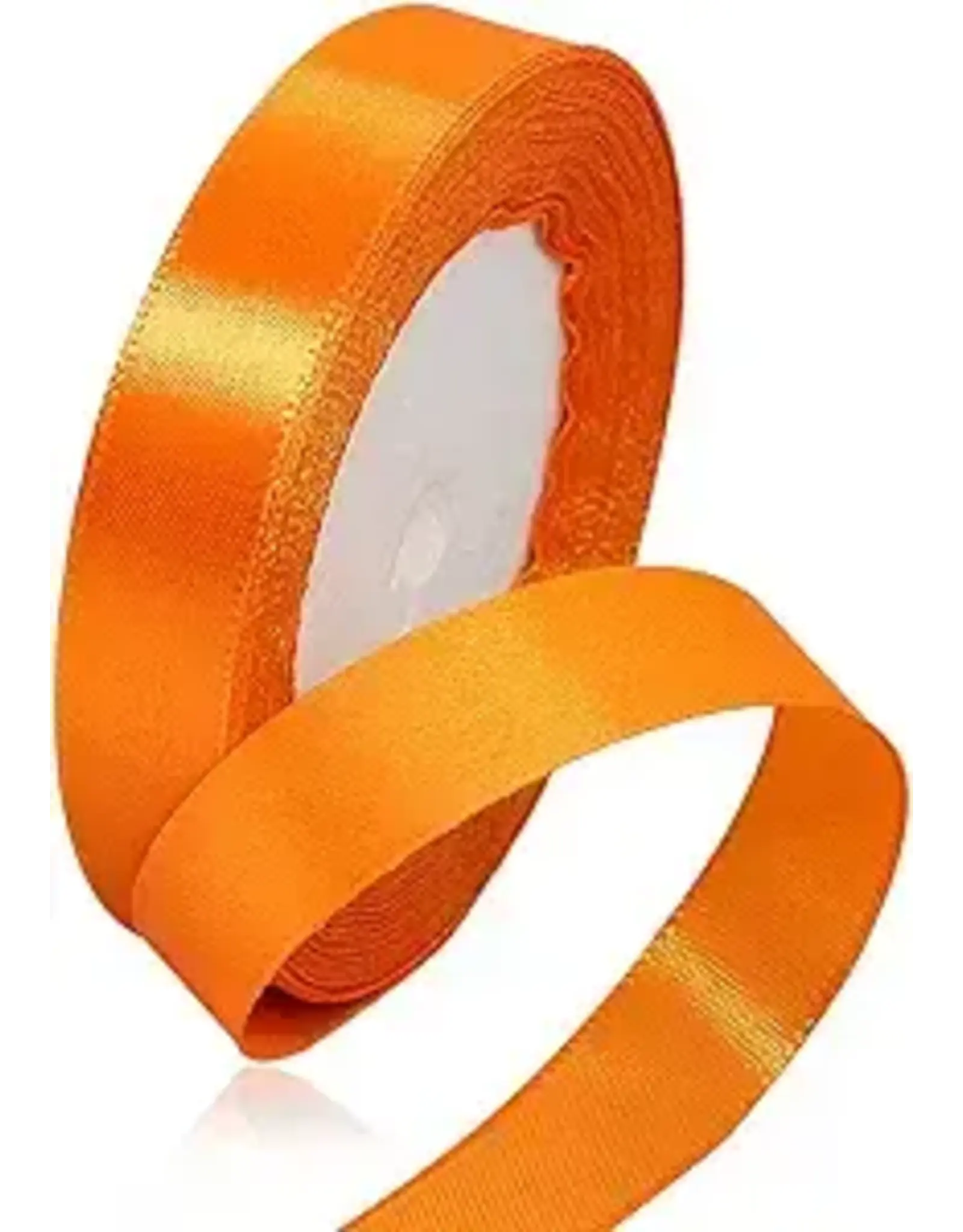 SATIN RIBBON: ORANGE 5/8"x 25 YARDS