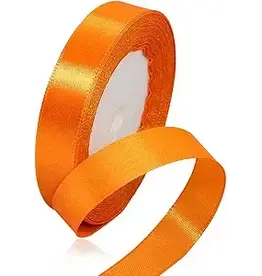 SATIN RIBBON: ORANGE 5/8"x 25 YARDS