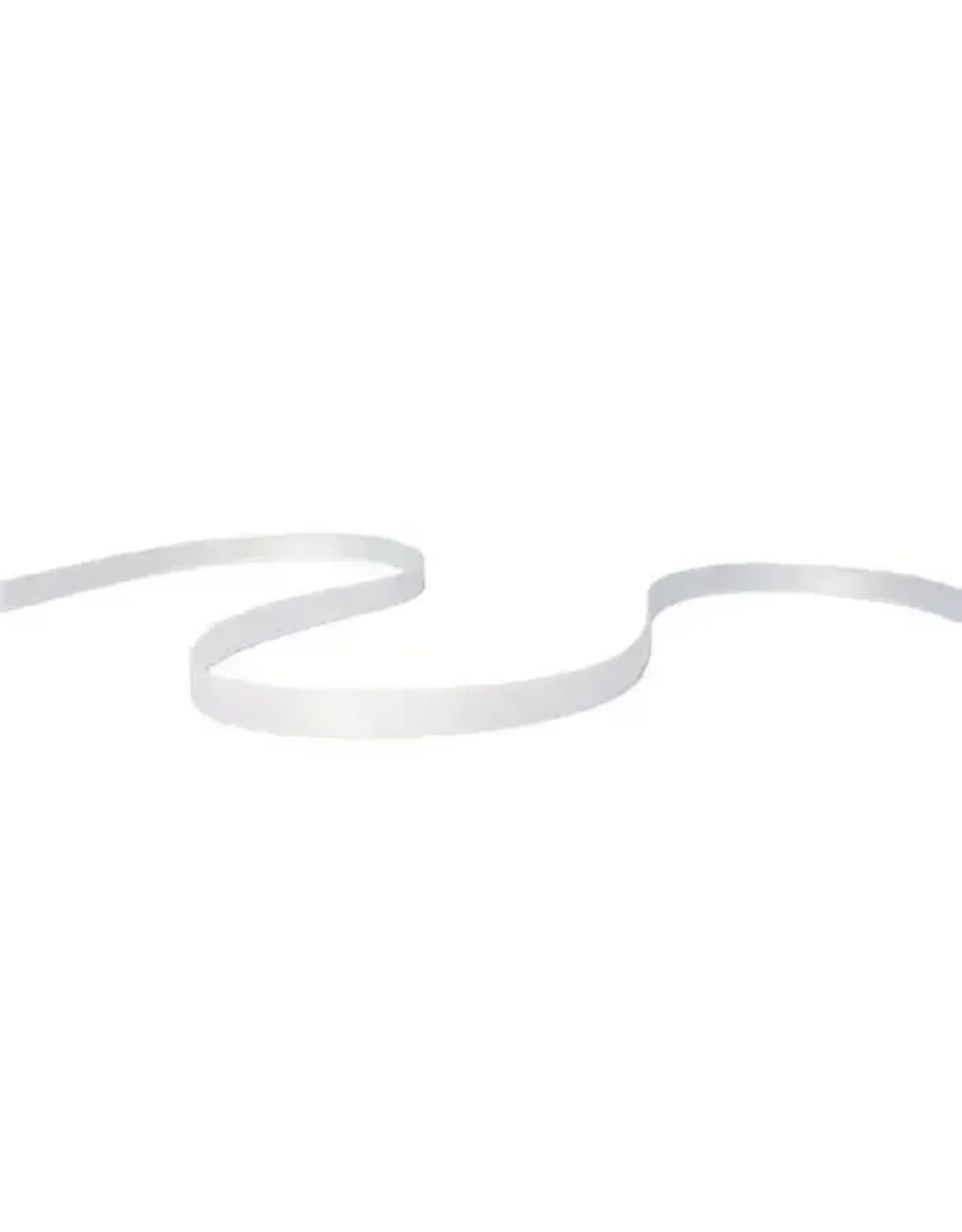 SATIN RIBBON   3/8"X 10 YARDS - WHITE