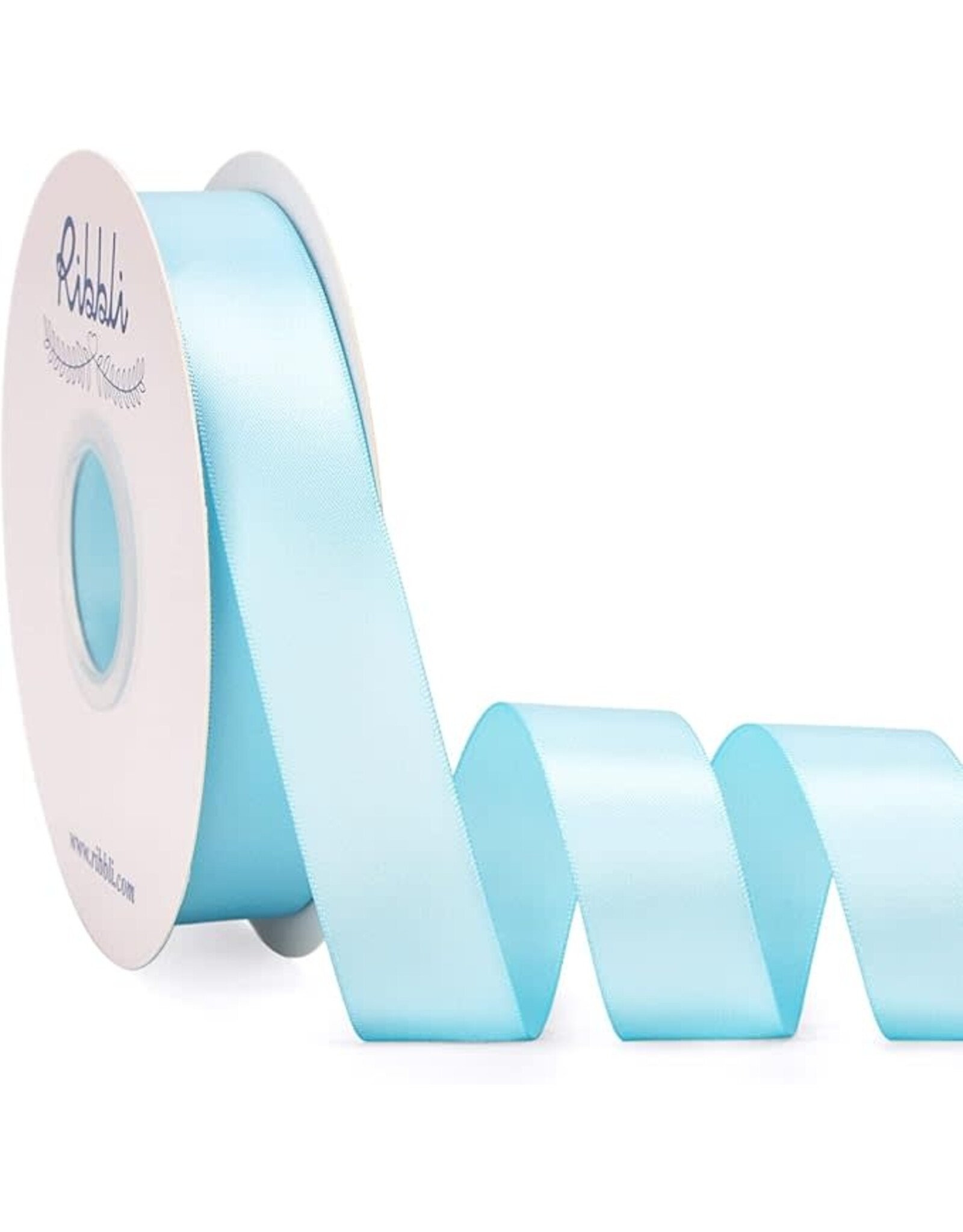 SATIN RIBBON LIGHT BLUE  1"X 10 YARDS