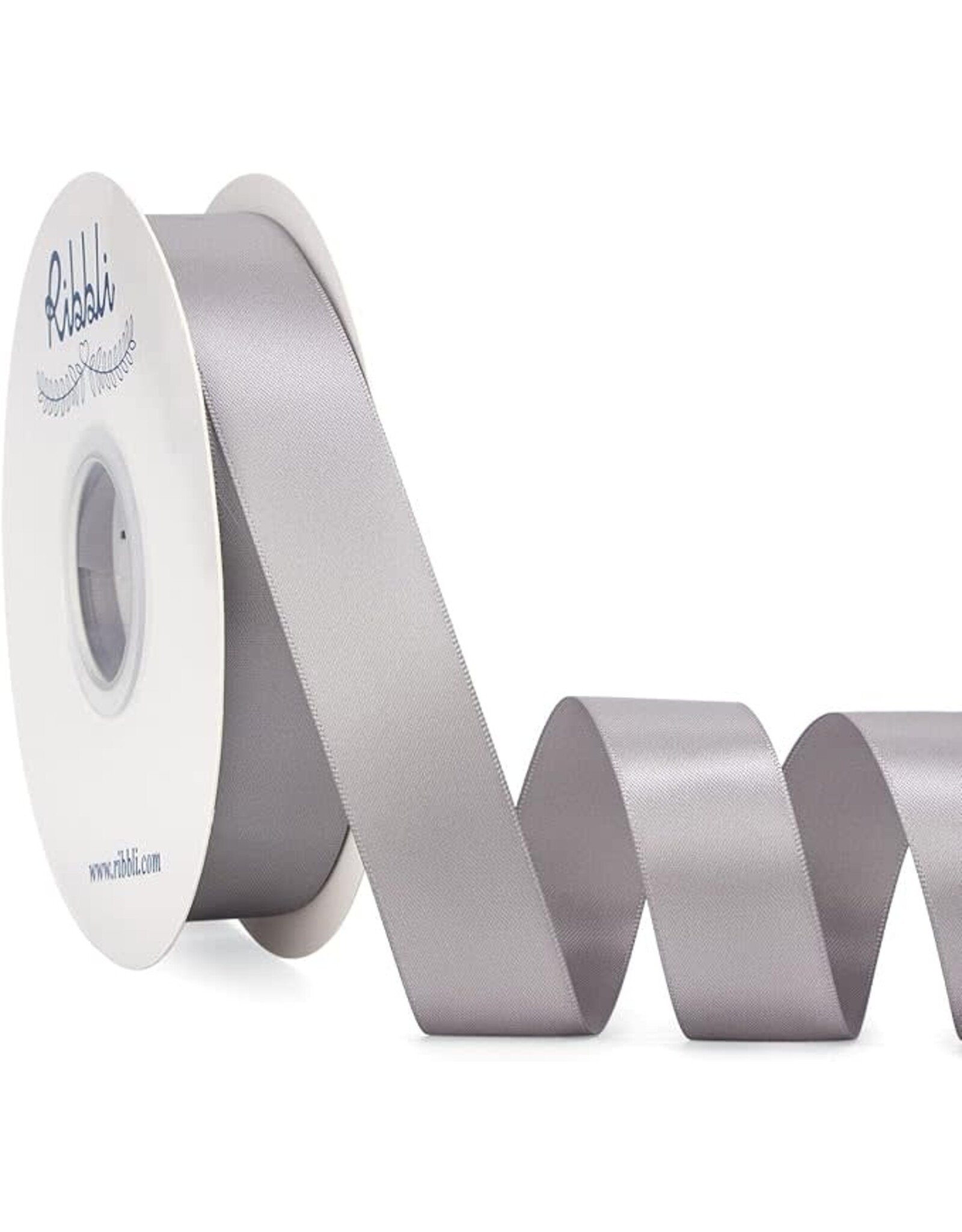 SATIN RIBBON SILVER  1"X 10 YARDS