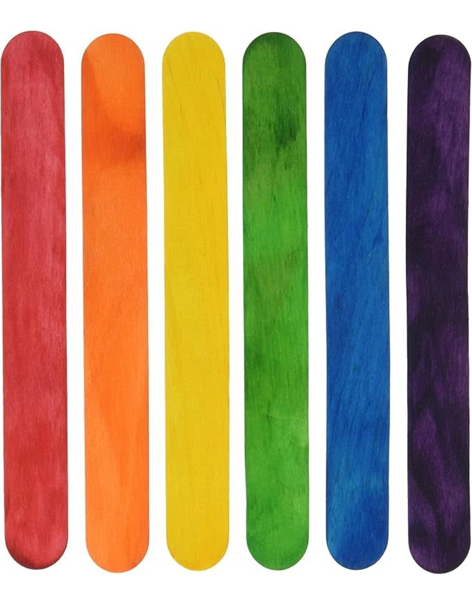 CRAFT STICKS: EXTRA  JUMBO ASSORTED COLOR  7.9"X1" 25 PACK