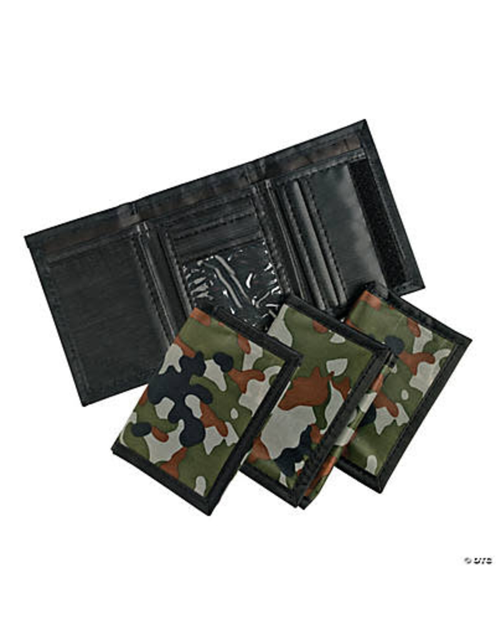 CAMOUFLAGE VELCRO WALLETS 12 PACK