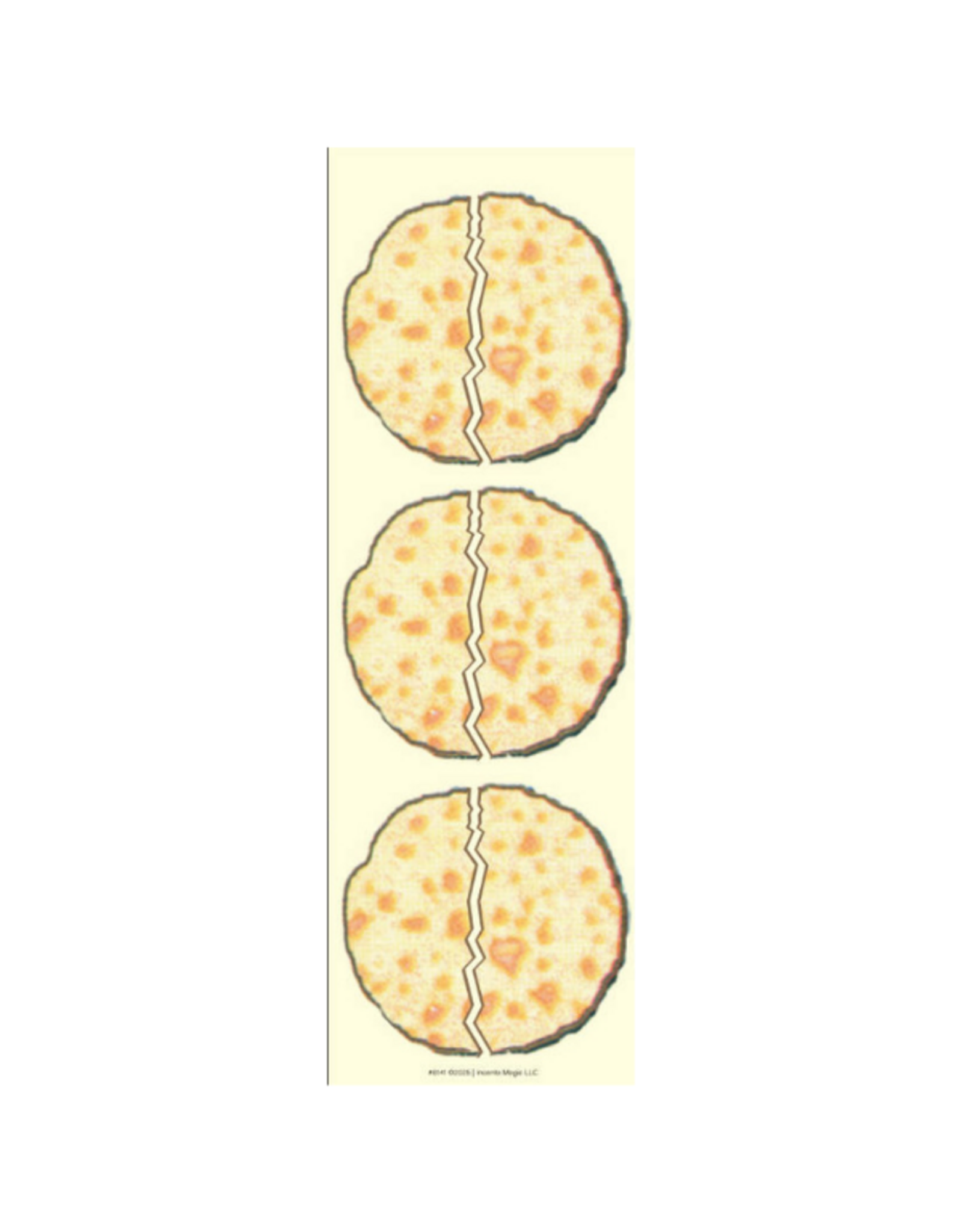 incento magic STICKERS -  YACHATZ BROKEN MATZAH 2.5''  18 STICKERS