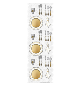 STICKERS TABLE SETTING 3 PER SHEET 6 SHEETS