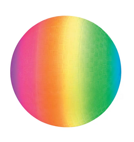 BRIGHT RAINBOW PLAYGROUND RUBBER BALL 6.5"