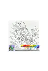 CANVAS PAINTING SET- PARROT 11.8"X11.8" WITH PAINT AND BRUSH