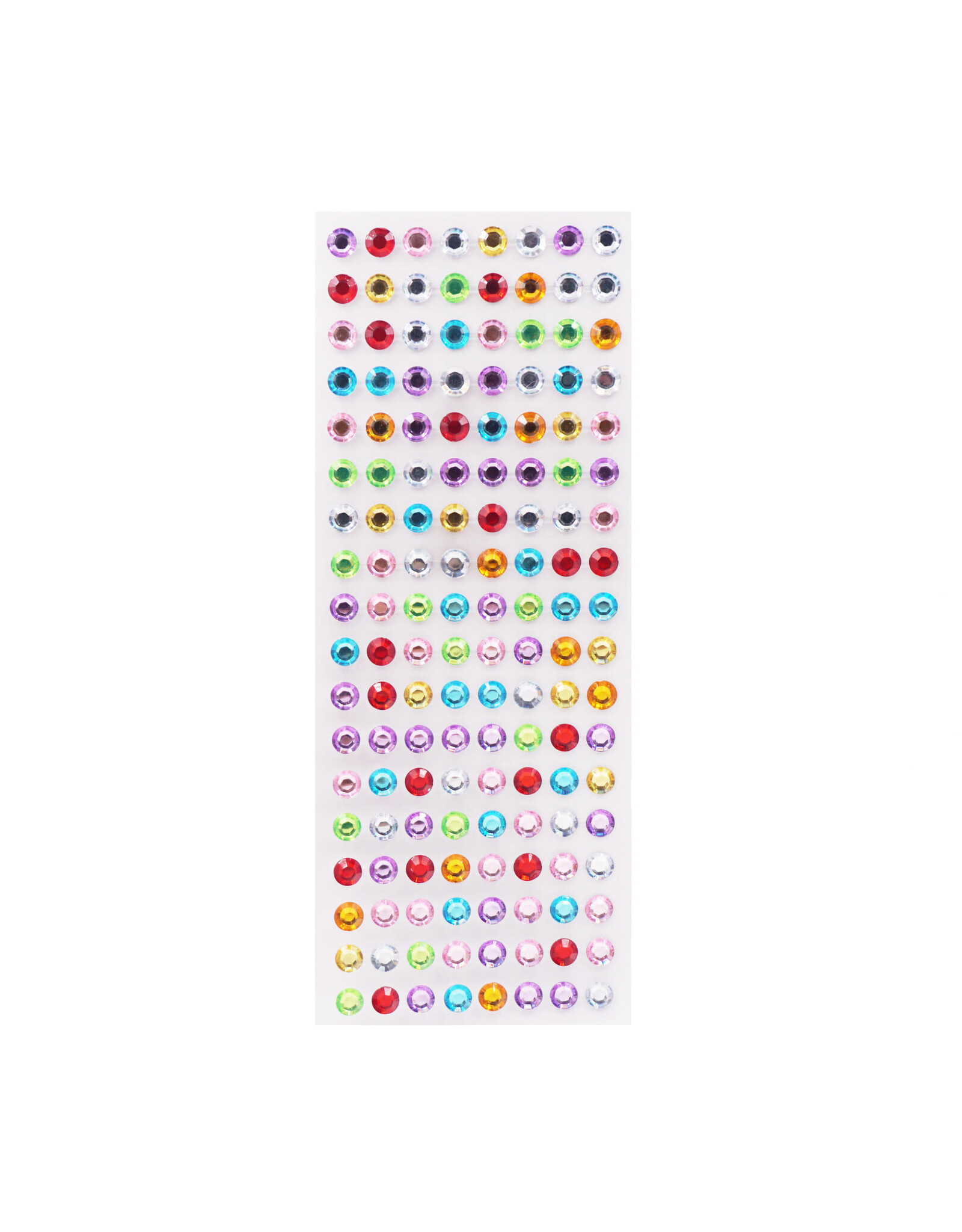RHINESTONE STICKER: 10MM ASSORTED COLORS 144 PACK